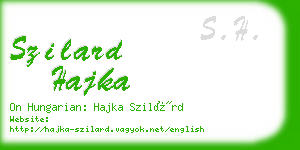 szilard hajka business card